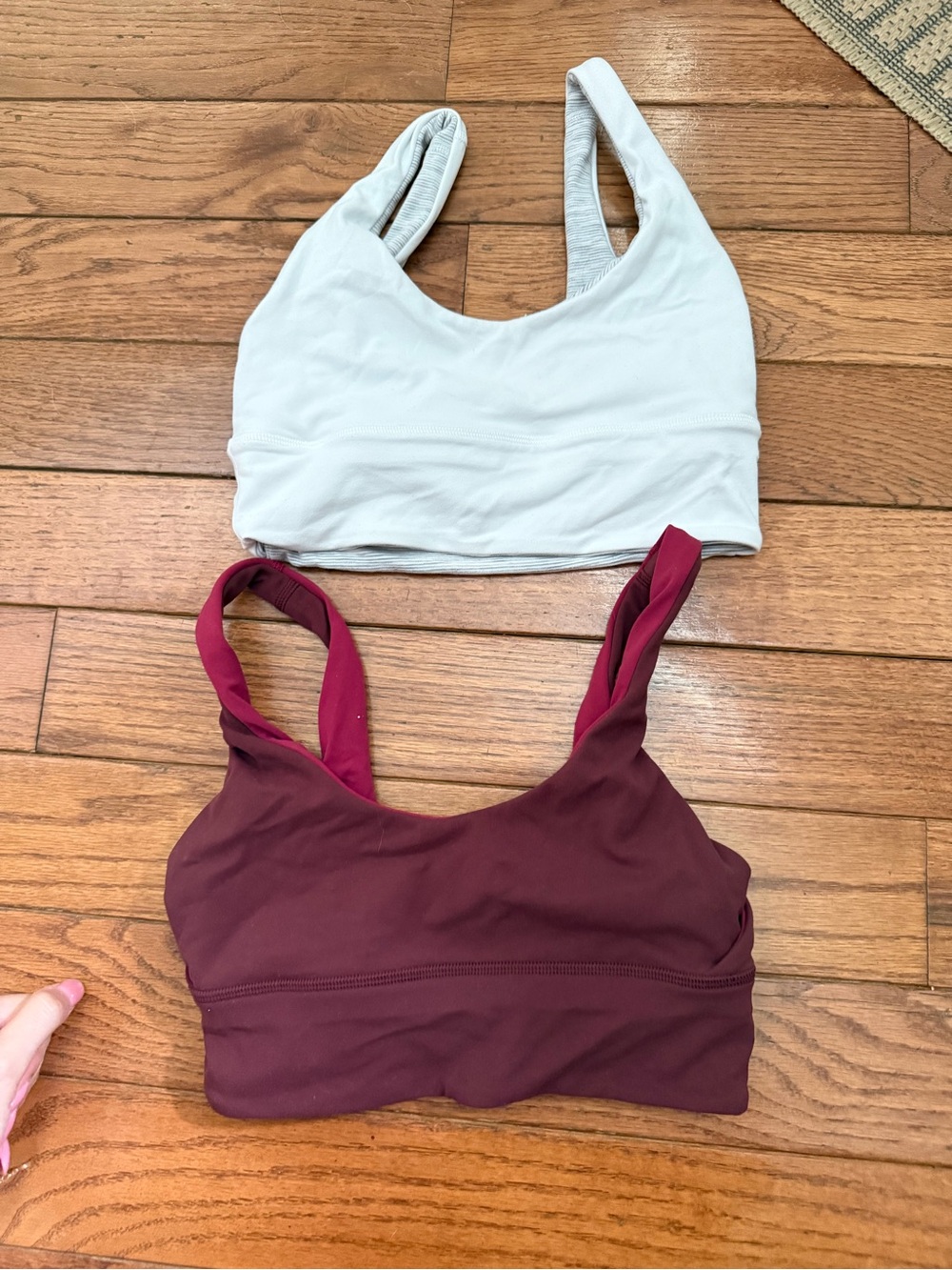 lululemon athletica Scoop-Back Bralettes in Burgundy and Light Gray